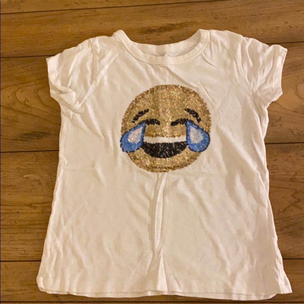 Crewcuts Sequin Emoji Shirt Girls 10